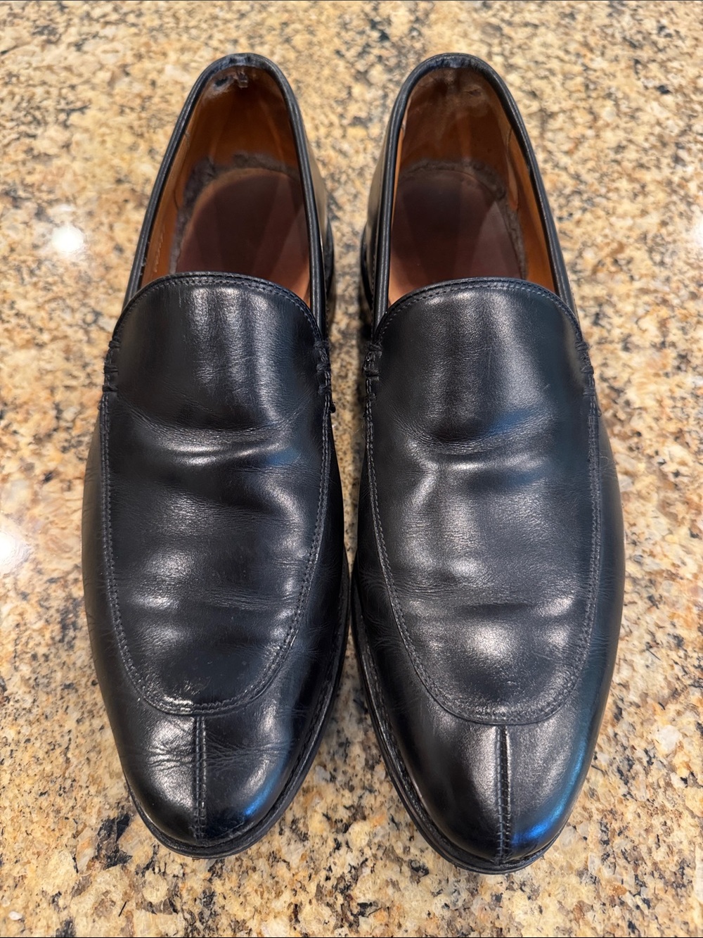 Allen Edmonds Black Leather Slip-On Loafers
